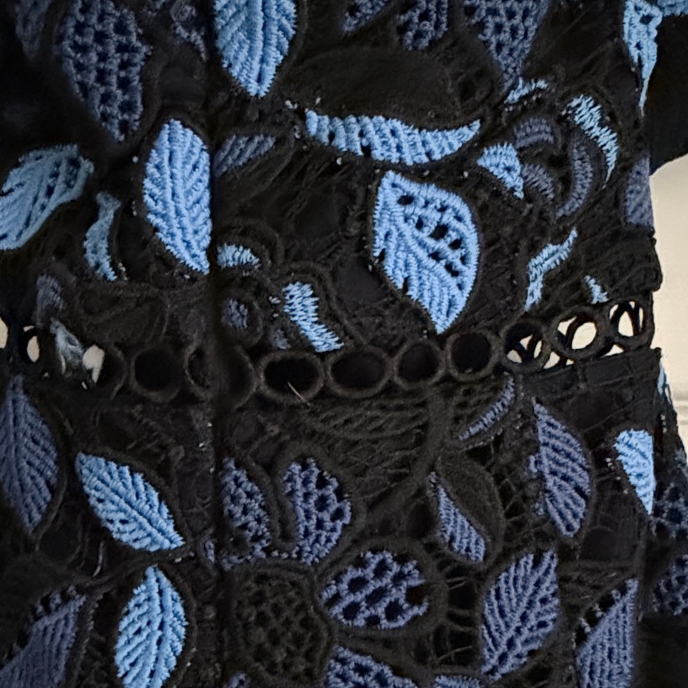 NWT Elliatt Blue and Black Floral Lace Dress - Picture 8 of 8